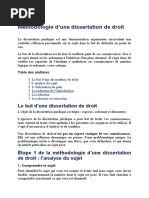 Méthodologie Dissertation