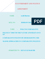 Comparative Government and Politics Assignment: Name