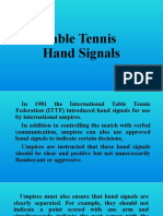 Table Tennis Hand Signals