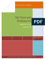 Cell Cycle and Checkpoints: Department of Zoology Patlipura University