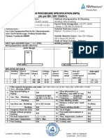 Welding Procedure Specification (WPS) (As Per EN / ISO 15609-1)