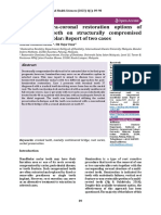 Different Extra-Coronal Restoration Options of Hemisected Teeth On Structurally Compromised Mandibular Molar: Report of Two Cases