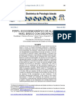 Perfil Sociodemográfico de Alumnos de Nivel Básico Con Discapacidad