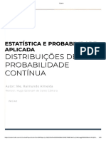 Distribuições de Distribuições de Probabilidade Probabilidade Contínua Contínua