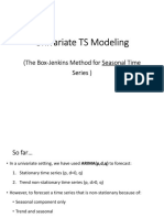 Univariate TS Modeling - Box Jenkins For Seasonal TS