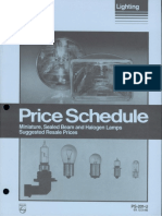 Philips Price Schedule Miniature & Sealed Beam Lamps 12-86