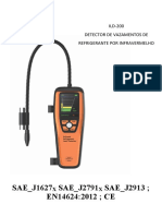 SAE - J1627 SAE - J2791 SAE - J2913 EN14624:2012 CE: ILD 200 Detector de Vazamentos de Refrigerante Por Infravermelho