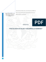 Ensayo Psicología Escolar y Desarrollo Humano