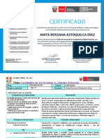 Certificado: Anita Rossana Astoquilca Díaz