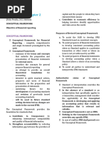 Conceptual Framework and Accounting Standards - Chapter 2 - Notes