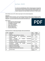 Yellow Epoxy Fiberglass Sheet - Data Sheet