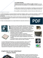 Principales Componentes de La Computadora. El Procesador, También Llamado Unidad Central de Proceso (UCP) (En Inglés, Central