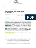 Acta de Audiencia D Erevision de Medidas Oficial