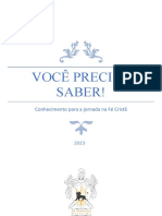 Você Precisa Saber - Conhecimento para Jornada Da Fé Cristã