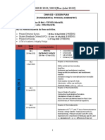 SESSION II 2021/2022 (Mac-Julai 2022) : CHM 432 - Lesson Plan (Fundamental Physical Chemistry)