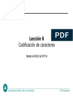 Lección 6 Codificación de Caracteres: Desde El ASCII Al UTF-8