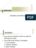 Variables and Methods