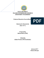 Calculus For Economists-Module-Final Draft - Dr. Addisu M