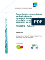 Réduction Des Micropolluants Par Les Traitements Complémentaires: Procédés D'oxydation Avancée, Adsorption Sur Charbon Actif Armistiq - Action A