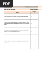 Informe Mensual de Cumplimieto de Obligaciones - Profesionales Psicosociales