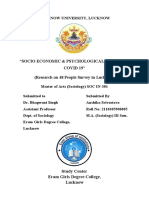 "Socio Economic & Psychological Impact of COVID 19" (Research On 48 People Survey in Lucknow)