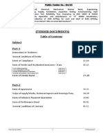 (Tender Documents) : Subject No of Pages Part-1