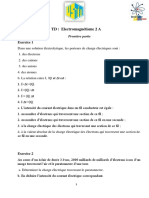 TD: Electromagnétisme 2 A: Exercice 1