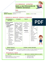 Conocemos La Multiplicación de Números Decimales