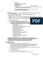 0 - Specifications Generales: 2 - Consistance Du Lot