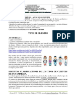 Tipos de Clientes Actividad 1.: Guia #02 Segundo Período - Atención A Clientes