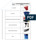 Lista de Materiais para Compra Descrição Quant