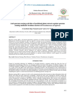 Anti Quorum Sensing Activities of Medicinal Plant Extracts Against Quorumsensing Mediated Virulence Factors of Pseudomon