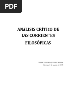 Análisis Crítico de Las Corrientes Filosóficas Chávez Liliam