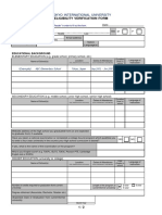 Eligibility Verification Form