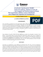 La Corte Suprema de Justicia Considerando Acuerdo Número 29-2021