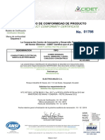 Certificado Cable