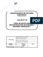 LAB 05 Toma de Datos para Reconstrucción de Bobinas A Motores Trifásicos.