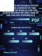 Principles of Interactivity and Rich Content in The Context of Web 2.0 and The Participation of The User in The Online Experience