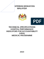 Kementerian Kesihatan Malaysia: Hospital Performance Indicators For Accountability (HPIA) Medical Programme