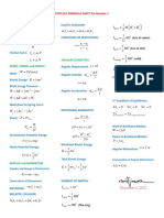 PHYS101 FORMULA SHEET For Module 1: F F F MV MV Mu Mu I MR R