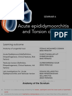 Acute Epididymoorchitis and Torsion of Testis: Seminar 6