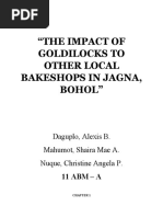 The Impact of Goldilocks To Other Local Bakeshops in Jagna