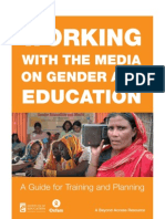 Working With The Media On Gender and Education: A Guide For Training and Planning