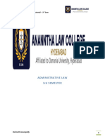 Administrative Law Anantha College