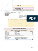 CBC1501 - Assessment 4 - 2023 - S1 - Written