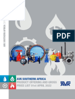 Avk Southern Africa: Product Offering and Gross Price List 01St April 2022