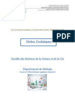 Fiches Techniques: Faculté Des Sciences de La Nature Et de La Vie