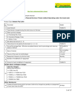 Key Fact Statement/fact Sheet: Details About Contingent Charges Late Fee Charges