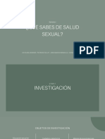 ¿Qué Sabes de Salud Sexual ?