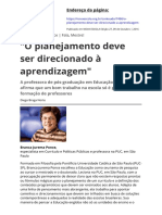 PONCE, B. 'O Planejamento Deve Ser Direcionado À Aprendizagem' (Nova Escola)